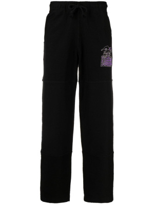 

Motif-embroidered cotton track pants, PACCBET Motif-embroidered cotton track pants