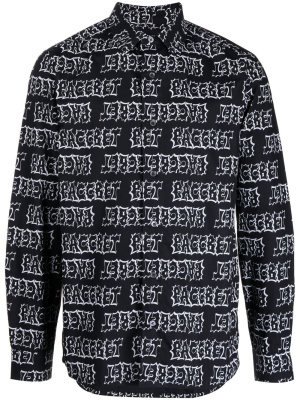 

Graphic-print button-up shirt, PACCBET Graphic-print button-up shirt