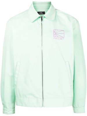 

Logo-print zip-up shirt jacket, PACCBET Logo-print zip-up shirt jacket