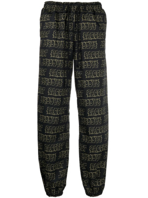 

Logo print wide-leg trousers, PACCBET Logo print wide-leg trousers
