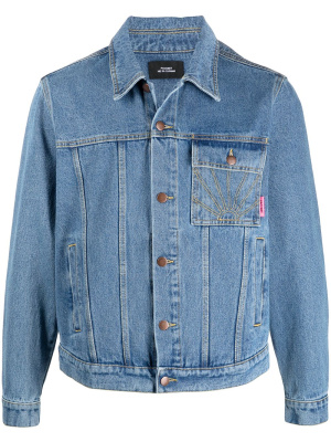 

Rassvet-embroidered denim jacket, PACCBET Rassvet-embroidered denim jacket