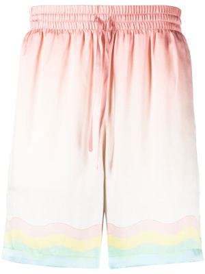 

Graphic-print silk shorts, Casablanca Graphic-print silk shorts