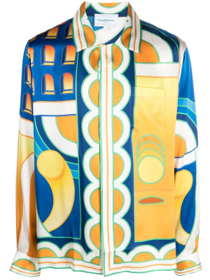 

Paysage long-sleeve silk shirt, Casablanca Paysage long-sleeve silk shirt