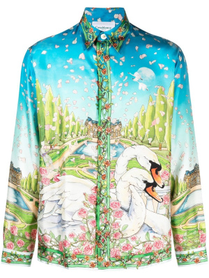 

Dream House print silk shirt, Casablanca Dream House print silk shirt