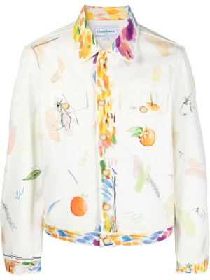

Fruit-print cotton jacket, Casablanca Fruit-print cotton jacket