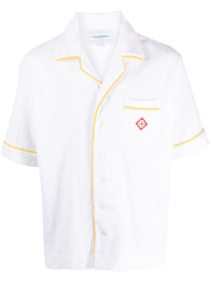 

Jacquard-logo terry-cloth shirt, Casablanca Jacquard-logo terry-cloth shirt