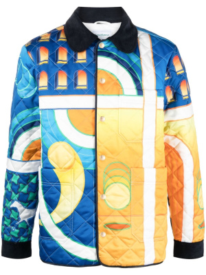 

Paysage-print quilted jacket, Casablanca Paysage-print quilted jacket