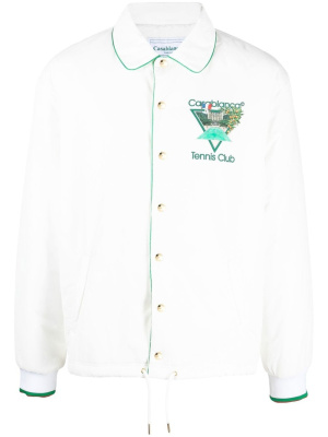 

Logo-print varsity jacket, Casablanca Logo-print varsity jacket