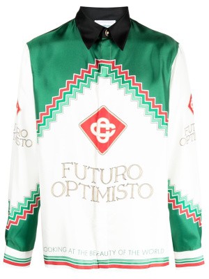 

Futuro Optimisto silk shirt, Casablanca Futuro Optimisto silk shirt