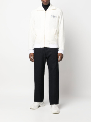 

Logo-embroidered zip-front jacket, Casablanca Logo-embroidered zip-front jacket