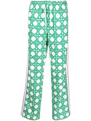 

Monogram-print straight-leg trousers, Casablanca Monogram-print straight-leg trousers