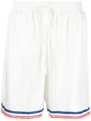 

Striped-trim silk shorts, Casablanca Striped-trim silk shorts