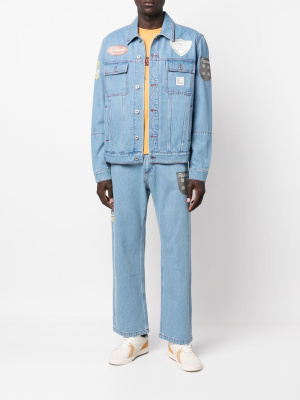 

Logo patched denim jacket, PACCBET Logo patched denim jacket