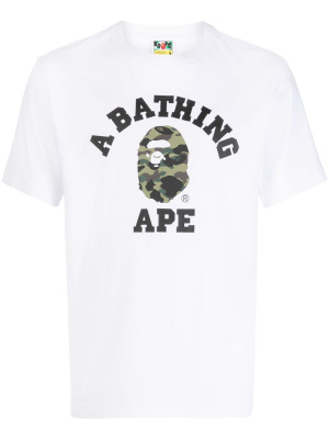 

Logo-print cotton shirt, A BATHING APE® Logo-print cotton shirt