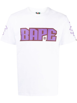 

Logo-print cotton T-shirt, A BATHING APE® Logo-print cotton T-shirt