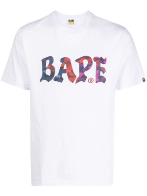

Logo-print cotton T-shirt, A BATHING APE® Logo-print cotton T-shirt