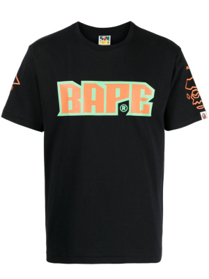 

Logo-print cotton T-shirt, A BATHING APE® Logo-print cotton T-shirt