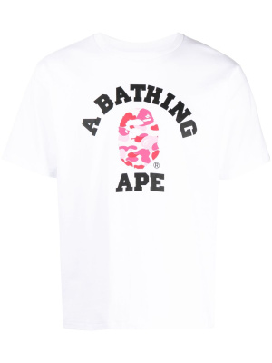 

Logo-print cotton T-shirt, A BATHING APE® Logo-print cotton T-shirt