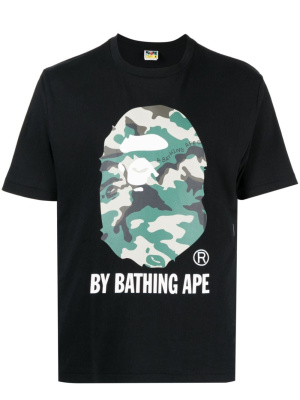 

Logo-print cotton T-shirt, A BATHING APE® Logo-print cotton T-shirt
