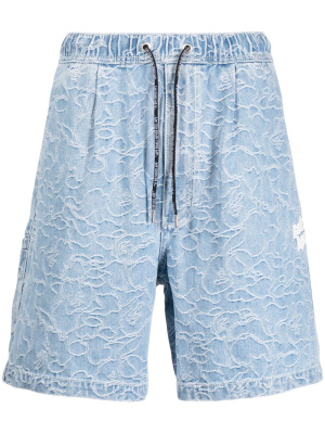 

Frayed-detail denim shorts, A BATHING APE® Frayed-detail denim shorts