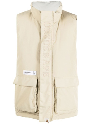 

Logo-patch sleeveless gilet, A BATHING APE® Logo-patch sleeveless gilet