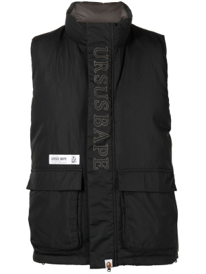 

Embroidered-logo gilet, A BATHING APE® Embroidered-logo gilet