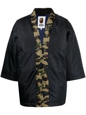 

Camouflage-trim zip-up padded jacket, A BATHING APE® Camouflage-trim zip-up padded jacket