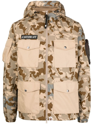 

Camouflage-print hooded jacket, A BATHING APE® Camouflage-print hooded jacket