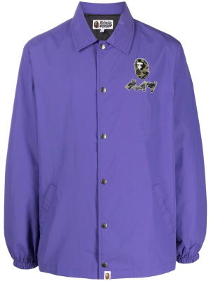 

Logo-print buttoned lightweight jacket, A BATHING APE® Logo-print buttoned lightweight jacket