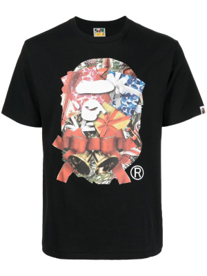 

Christmas logo print T-shirt, A BATHING APE® Christmas logo print T-shirt