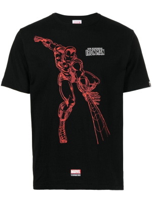 

X Marvel Iron-man print detail T-shirt, A BATHING APE® X Marvel Iron-man print detail T-shirt