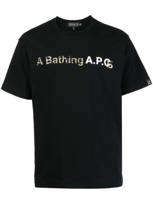 

Logo-print detail T-shirt, A BATHING APE® Logo-print detail T-shirt
