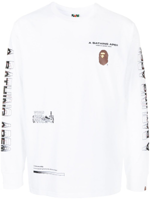 

Logo-print cotton T-shirt, A BATHING APE® Logo-print cotton T-shirt