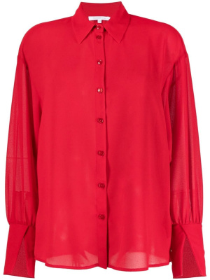 

Semi-sheer button-up shirt, Patrizia Pepe Semi-sheer button-up shirt
