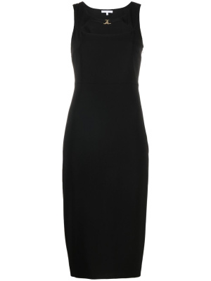 

Essential logo-plaque midi dress, Patrizia Pepe Essential logo-plaque midi dress