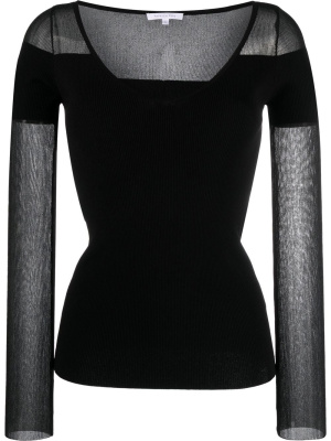 

Semi-sheer panelled jumper, Patrizia Pepe Semi-sheer panelled jumper
