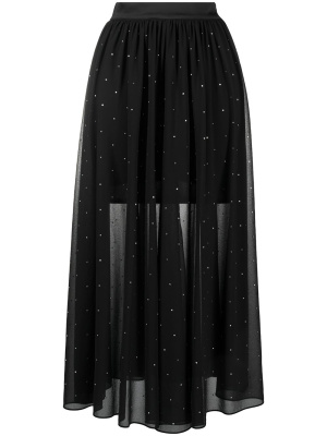 

Stud embellished high-waisted skirt, Patrizia Pepe Stud embellished high-waisted skirt