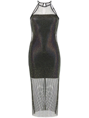 

Sleeveless rhinestone-embellished mesh dress, Patrizia Pepe Sleeveless rhinestone-embellished mesh dress