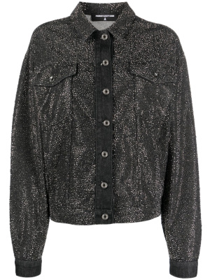 

Crystal-embellished denim jacket, Patrizia Pepe Crystal-embellished denim jacket