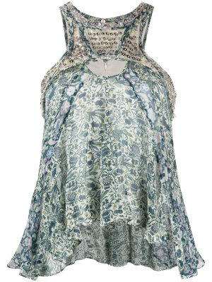 

Mix-print draped tank top, ISABEL MARANT Mix-print draped tank top