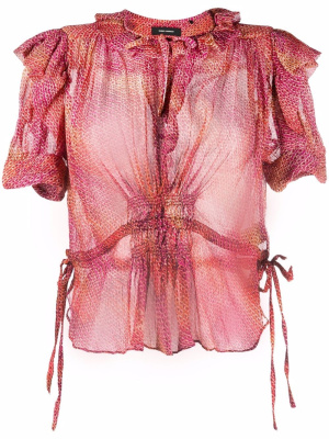 

Abstract-print draped blouse, ISABEL MARANT Abstract-print draped blouse