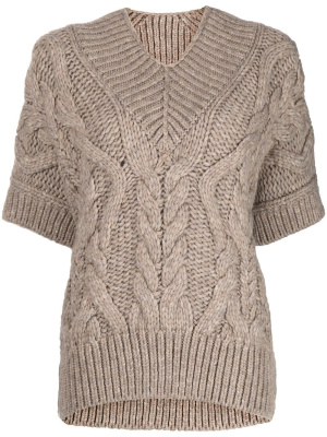 

Cable-knit short-sleeved top, ISABEL MARANT Cable-knit short-sleeved top