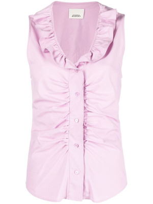 

Ruffle-trim sleeveless blouse, ISABEL MARANT Ruffle-trim sleeveless blouse