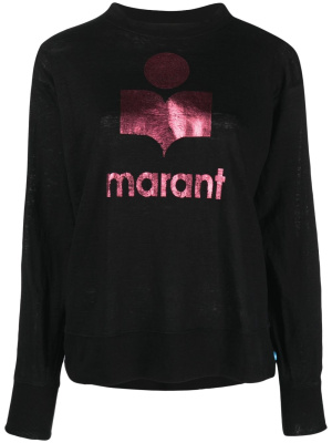 

Logo-print long-sleeve T-shirt, ISABEL MARANT Logo-print long-sleeve T-shirt