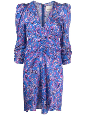 

Floral-print ruched minidress, ISABEL MARANT Floral-print ruched minidress