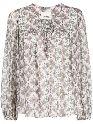 

Silk abstract-pattern blouse, ISABEL MARANT Silk abstract-pattern blouse