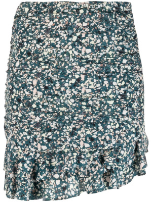 

Graphic-print ruffled miniskirt, ISABEL MARANT Graphic-print ruffled miniskirt