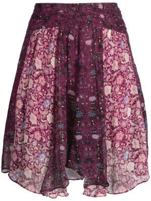 

Floral-print cotton-silk miniskirt, ISABEL MARANT Floral-print cotton-silk miniskirt