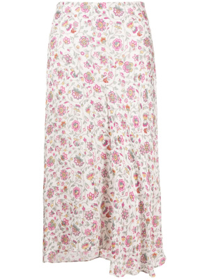

Lisanne floral-print asymmetric skirt, ISABEL MARANT Lisanne floral-print asymmetric skirt
