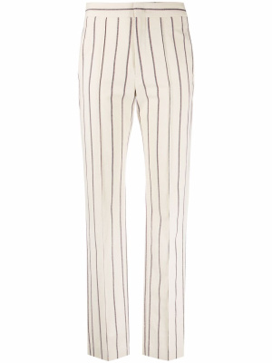 

Stripe-print slim-fit trousers, ISABEL MARANT Stripe-print slim-fit trousers